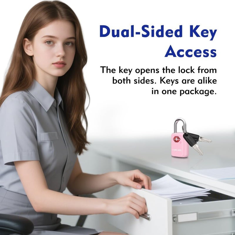 SURE LOCK TSA Approved Luggage Locks Mini Size Lock with Keys for Travel, Zinc Alloy Body with Steel Shackle, Key Alike, Key Alike in The Same Package - Image 4
